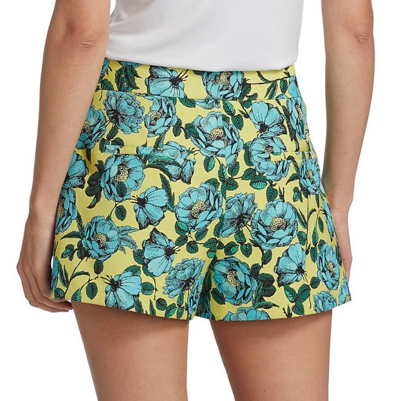Alice & Olivia Floral High-Waisted Shorts, Size 6 - Picture 3 of 7